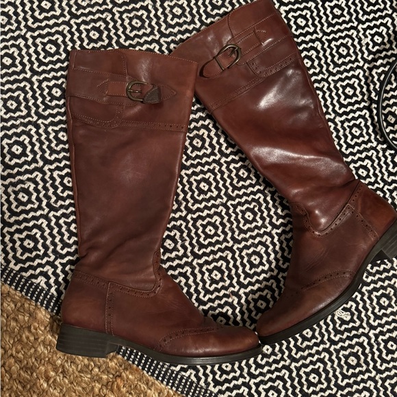 Aldo Shoes - ALDO brown leather equestrian style boots